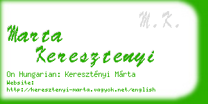 marta keresztenyi business card
