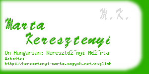 marta keresztenyi business card